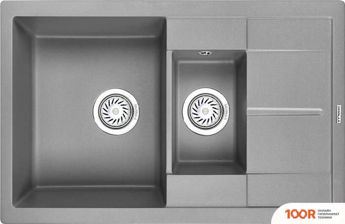 Кухонная мойка Granula GR-7802 (АЛЮМИНИУМ) (134482)