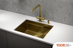 Кухонная мойка Granula GR-6045U (ЗОЛОТО САТИН) (134475)