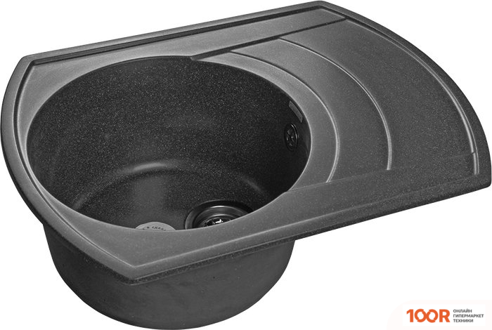 Кухонная мойка GranFest GF-R650L (ГРАФИТ) (133953)