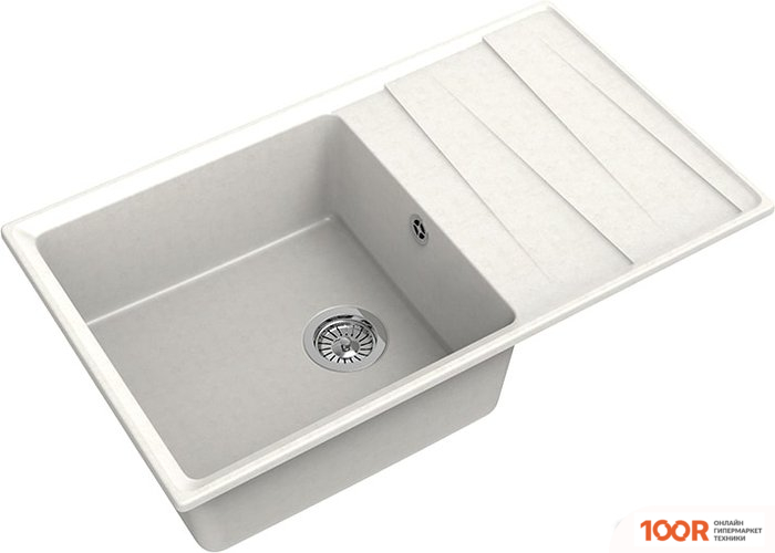 Кухонная мойка GranFest GF-LV-860L (БЕЛЫЙ) (133822)