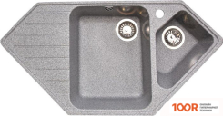 Кухонная мойка GranAlliance G-60 (ТЕМНО-СЕРЫЙ, С СИФОНОМ) (133709)