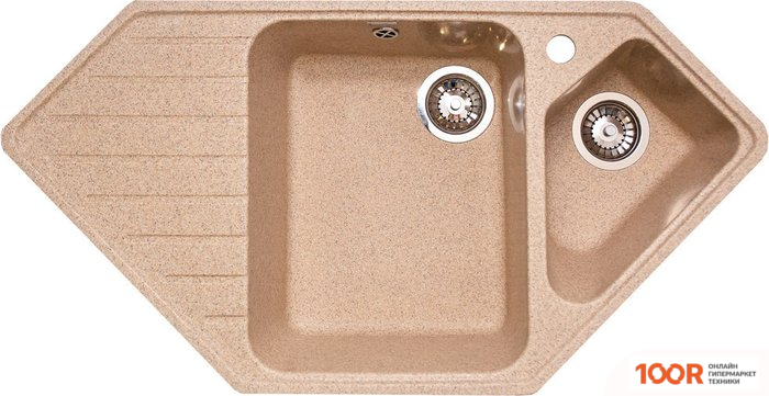 Кухонная мойка GranAlliance G-60 (ПЕСОЧНЫЙ, БЕЗ СИФОНА) (133702)