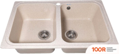 Кухонная мойка GranAlliance G-53 (БЕЖЕВЫЙ, С СИФОНОМ) (133670)