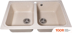Кухонная мойка GranAlliance G-53 (БЕЖЕВЫЙ, БЕЗ СИФОНА) (133669)