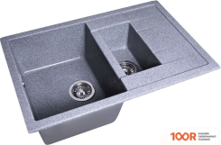 Кухонная мойка GranAlliance G-51 (ТЕМНО-СЕРЫЙ, С СИФОНОМ) (133640)