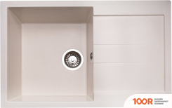 Кухонная мойка GranAlliance G-40 (БЕЛЫЙ, БЕЗ СИФОНА) (133583)