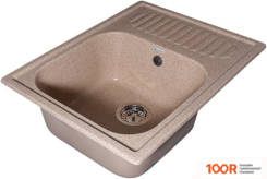 Кухонная мойка GranAlliance G-23 (ПЕСОЧНЫЙ, БЕЗ СИФОНА) (133485)