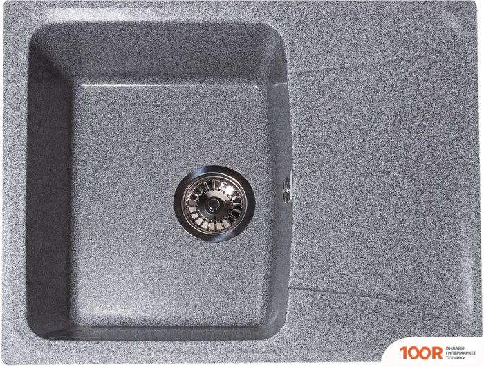 Кухонная мойка GranAlliance G-22 (ТЕМНО-СЕРЫЙ, С СИФОНОМ) (133470)