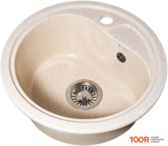 Кухонная мойка GranAlliance G-13 (БЕЖЕВЫЙ, БЕЗ СИФОНА) (133384)