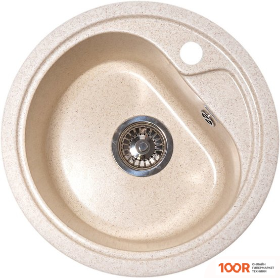 Кухонная мойка GranAlliance G-13 (БЕЖЕВЫЙ, БЕЗ СИФОНА) (133384)