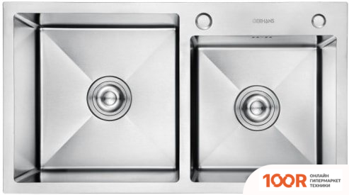 Кухонная мойка Gerhans K37843-S (НЕРЖАВЕЮЩАЯ СТАЛЬ) (133090)