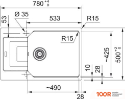 Кухонная мойка Franke URBAN UBG 611-78 XL 114.0697.751 (МАТОВЫЙ ЧЕРНЫЙ) (132905)