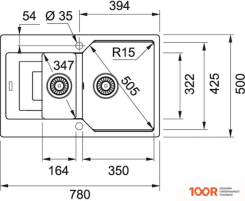 Кухонная мойка Franke UBG 651-78 (ОНИКС) (132834)