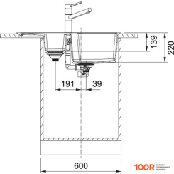Кухонная мойка Franke UBG 651-78 (ОНИКС) (132834)