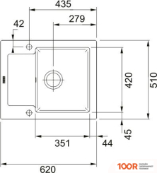 Кухонная мойка Franke MARIS MRK 611-62 124.0442.558 (МАТОВЫЙ АНТРАЦИТ) (132608)