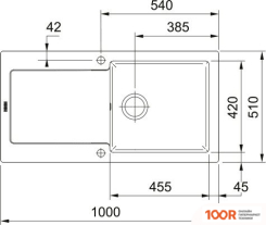 Кухонная мойка Franke MARIS MRK 611-100 124.0442.556 (МАТОВЫЙ АНТРАЦИТ) (132604)