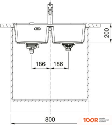 Кухонная мойка Franke MARIS MRG 620-35-35 114.0693.518 (МАТОВЫЙ ЧЕРНЫЙ) (132592)