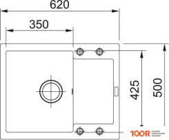 Кухонная мойка Franke MARIS MRG 611-62 114.0716.342 (СЕРЫЙ СЛАНЕЦ) (132561)