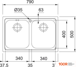 Кухонная мойка Franke LOGICA LLX 620-79 101.0153.289 (132455)