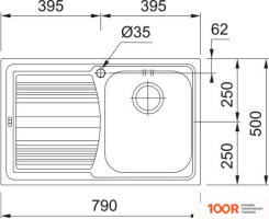 Кухонная мойка Franke LOGICA LLL 611-79 101.0086.233 (132451)