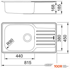 Кухонная мойка Franke LNX 611-44 101.0689.948 (132449)