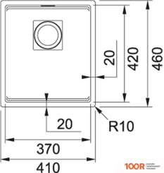 Кухонная мойка Franke KUBUS 2 KNG 110-37 125.0512.449 (ОНИКС) (132413)