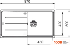 Кухонная мойка Franke BASIS BFG 611-97 114.0676.288 (КАМЕННЫЙ СЕРЫЙ) (132174)
