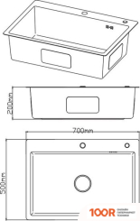 Кухонная мойка Diadonna DS7050 (131827)