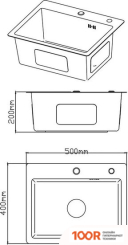 Кухонная мойка Diadonna DS5040В (131821)