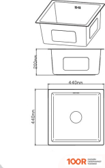 Кухонная мойка Diadonna DS4444B (131819)