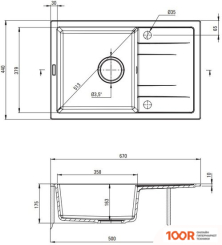 Кухонная мойка Deante ZRCA2113 (131818)