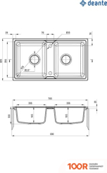 Кухонная мойка Deante ZORBA ZQZ T203 (АНТРАЦИТОВЫЙ МЕТАЛЛИК) (131813)
