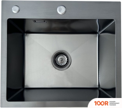 Кухонная мойка Blantek LS-5848HN HONEYCOMB NANO BLACK (131655)