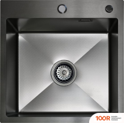 Кухонная мойка Blantek LS-5050HN HONEYCOMB NANO BLACK (131643)