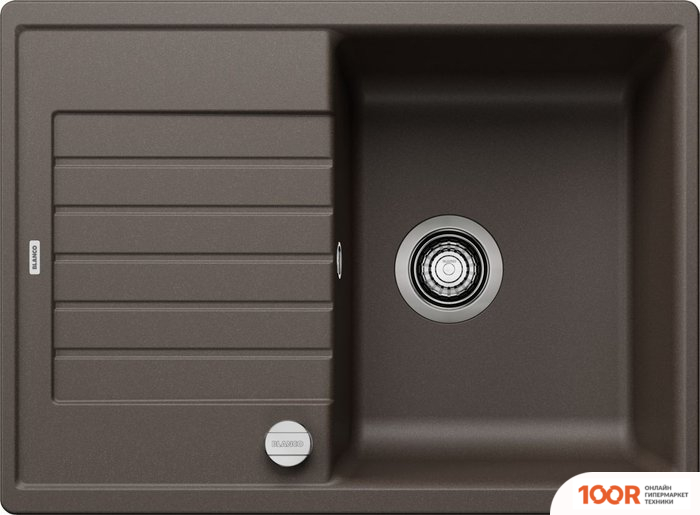 Кухонная мойка Blanco ZIA 45 S COMPACT 524720 (КОФЕ, КЛАПАН-АВТОМАТ) (131566)