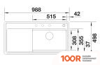 Кухонная мойка Blanco ZENAR XL 6 S-F STEAMERPLUS 524085 (БЕЛЫЙ, С АКСЕССУАРАМИ) (131544)