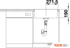 Кухонная мойка Blanco SUBLINE 500-IF/A STEELFRAME 525999 (ЧЕРНЫЙ) (131352)