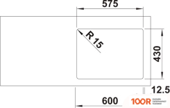 Кухонная мойка Blanco SOLIS 340/180-IF 526131 (ЛЕВАЯ, ПОЛИРОВАННАЯ) (131277)