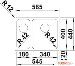 Кухонная мойка Blanco SOLIS 340/180-IF 526131 (ЛЕВАЯ, ПОЛИРОВАННАЯ) (131277)