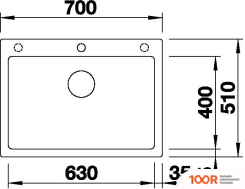 Кухонная мойка Blanco PLEON 8 COLOURED COMPONENTS 527785 (ТРЮФЕЛЬ) (131235)