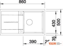 Кухонная мойка Blanco METRA 5 S 525918 (ЧЕРНЫЙ) (131081)