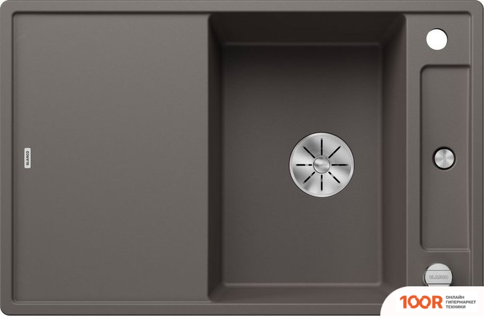 Кухонная мойка Blanco AXIA III 45 S 527218 (ВУЛКАНИЧЕСКИЙ СЕРЫЙ, СТЕКЛЯННАЯ ДОСКА) (130714)