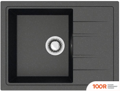 Кухонная мойка Berge BR-5850 + СМЕСИТЕЛЬ AM.PM LIKE F8007122 (ЧЕРНЫЙ) (130572)