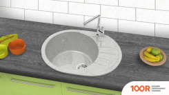 Кухонная мойка Berge BG-5801 (СЕРЫЙ ГЛЯНЦЕВЫЙ) (130524)