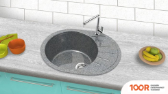 Кухонная мойка Berge BG-5801 (ГРАФИТ ГЛЯНЦЕВЫЙ) (130522)