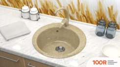 Кухонная мойка Berge BG-5100 (БЕЖЕВЫЙ ГЛЯНЦЕВЫЙ) (130513)