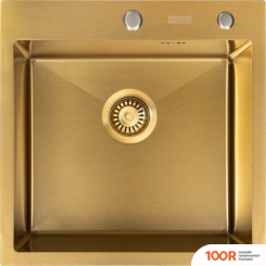 Кухонная мойка ARFEKA ECO AR МОЙКА 500*500, КОЛАНДЕР, ДОЗАТОР GOLD (130221)