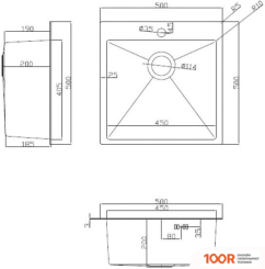 Кухонная мойка ARFEKA ECO AR PVD NANO 52X49 (САТИН) (130209)