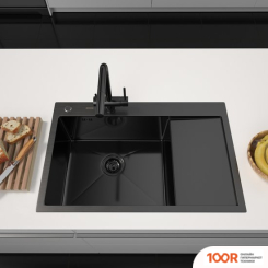 Кухонная мойка ARFEKA ECO AR 780*500 L BLACK PVD NANO (130205)