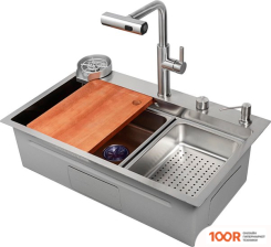 Кухонная мойка ARFEKA ECO AR 750*460 T SATIN (130203)